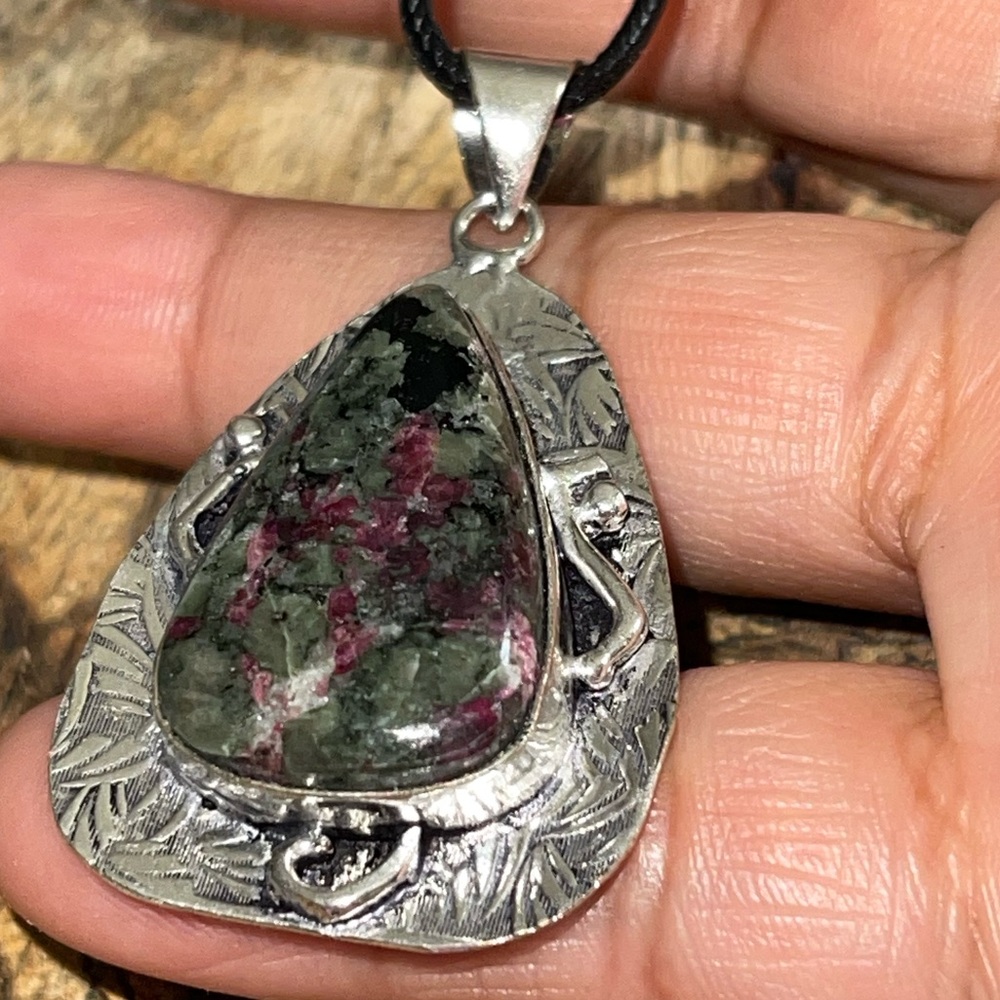 Dark Eudialyte Pendant 2 1/4”